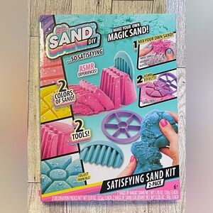 NEW ~ Satisfying Sand Kit 2-Pack~So Sand DIY ~ Kids Play ~ 2 Colors ~ 2 Tools